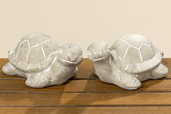 Deko-Schildkröte Tilda, Beton, 2sort, Höhe 9cm